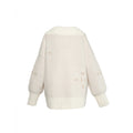 Fam V-Neck Sweater - White Alyssum