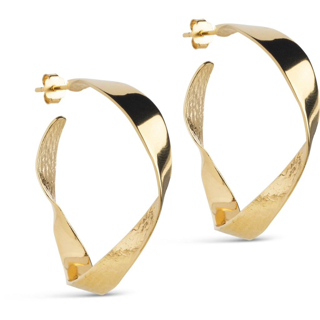 Scarlet Large Hoops - Gold