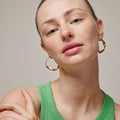 Scarlet Large Hoops - Gold
