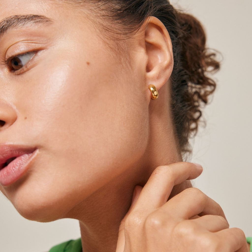 Classic Wide Hoops - Guld