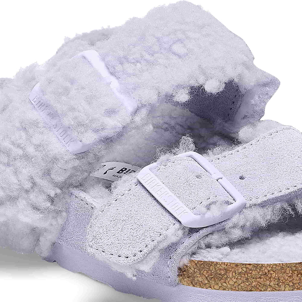 Arizona Split Teddy Parts Rivet Logo Suede Leather/Fur Narrow - Purple Fog