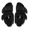 Arizona Split Teddy Parts Rivet Logo Suede Leather/Fur Narrow - Black