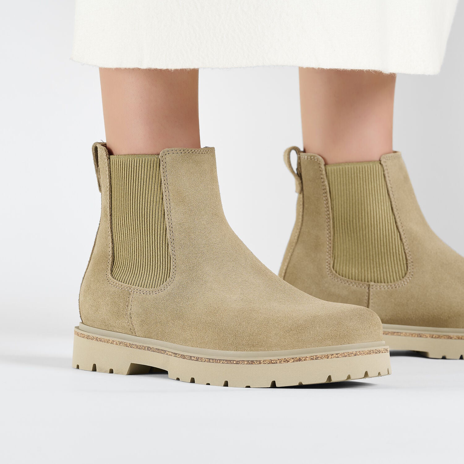 Highwood Suede Leather Narrow - Taupe