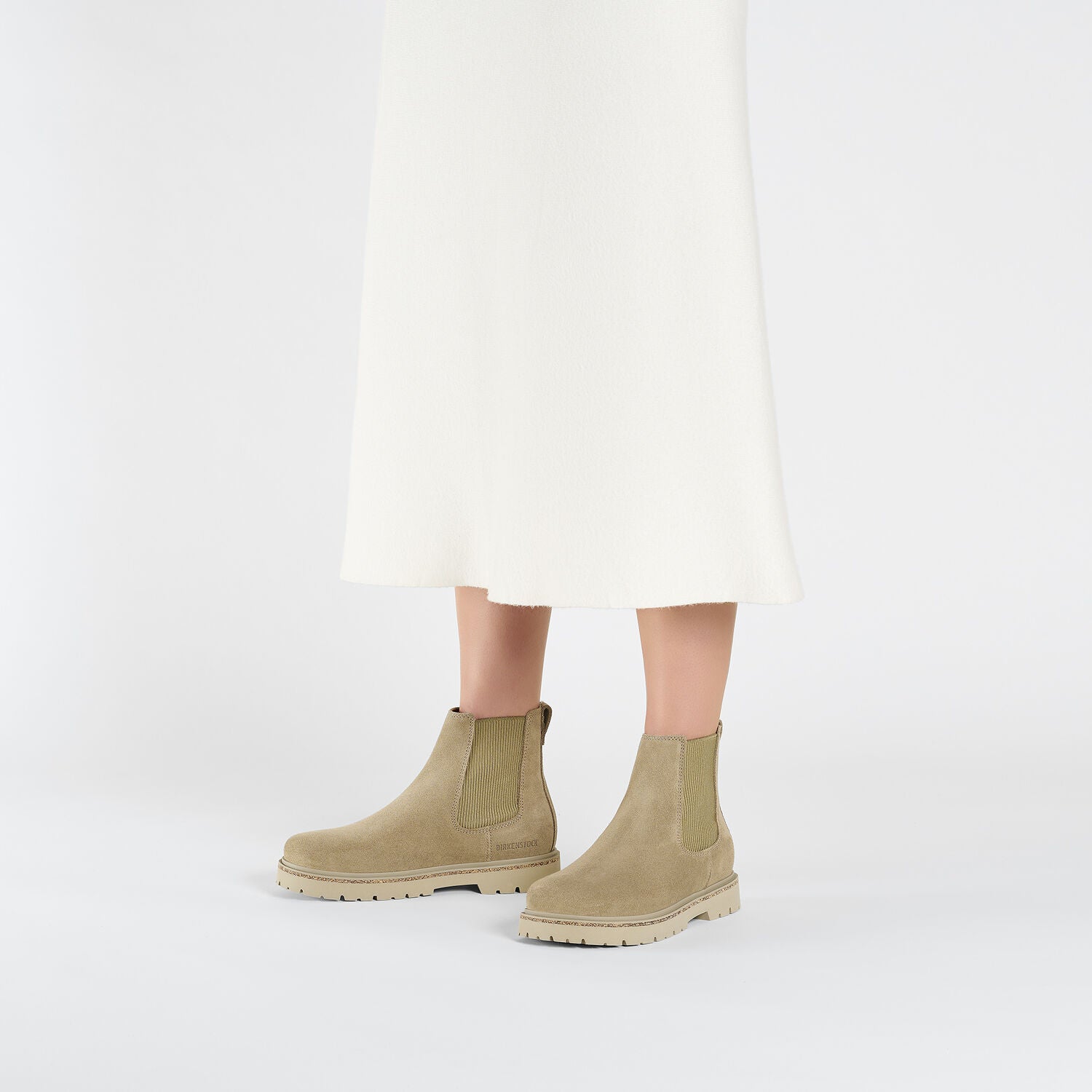 Highwood Suede Leather Narrow - Taupe
