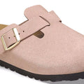 Birkenstock Boston Suede Leather Narrow - Light Rose