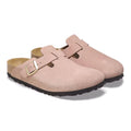 Birkenstock Boston Suede Leather Narrow - Light Rose