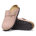 Birkenstock Boston Suede Leather Narrow - Light Rose