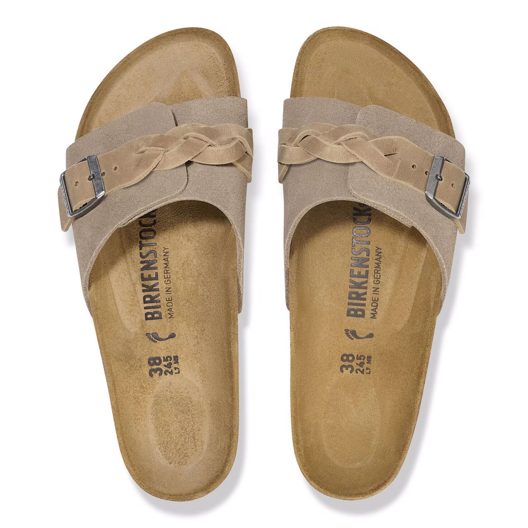 Oita Braided Suede Leather Narrow - Taupe