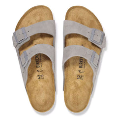 Arizona Suede Leather Narrow - Stone Coin