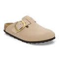 Birkenstock Boston Big Buckle Nubuck Leather Narrow - Sandcastle