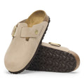 Birkenstock Boston Big Buckle Nubuck Leather Narrow - Sandcastle