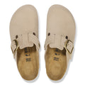 Birkenstock Boston Big Buckle Nubuck Leather Narrow - Sandcastle