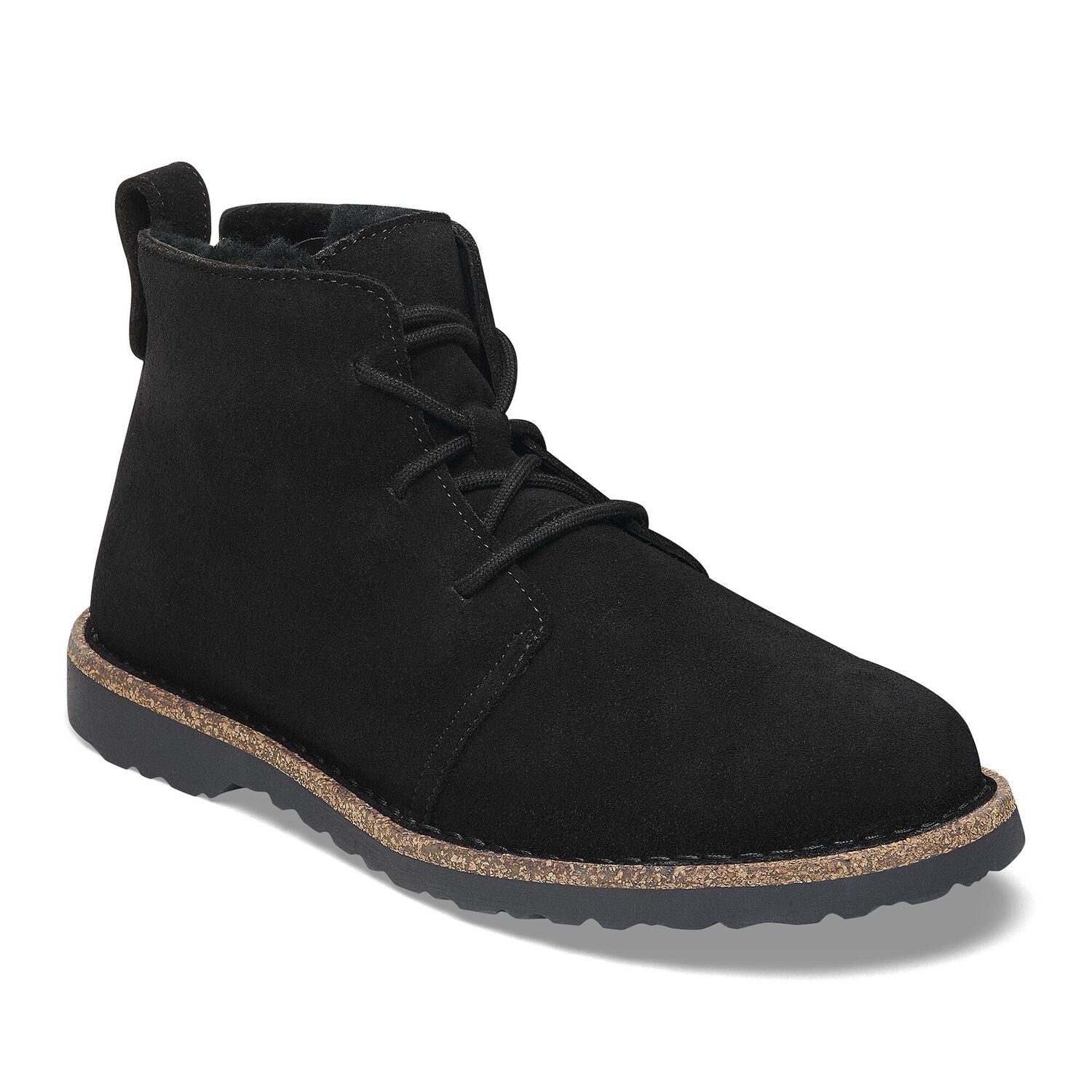 Uppsala Chukka Shearling Suede Leather Narrow - Black