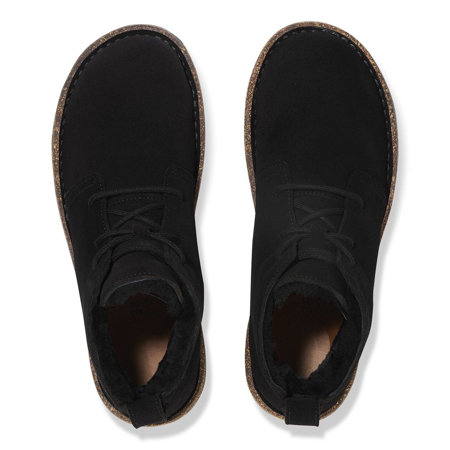Uppsala Chukka Shearling Suede Leather Narrow - Black