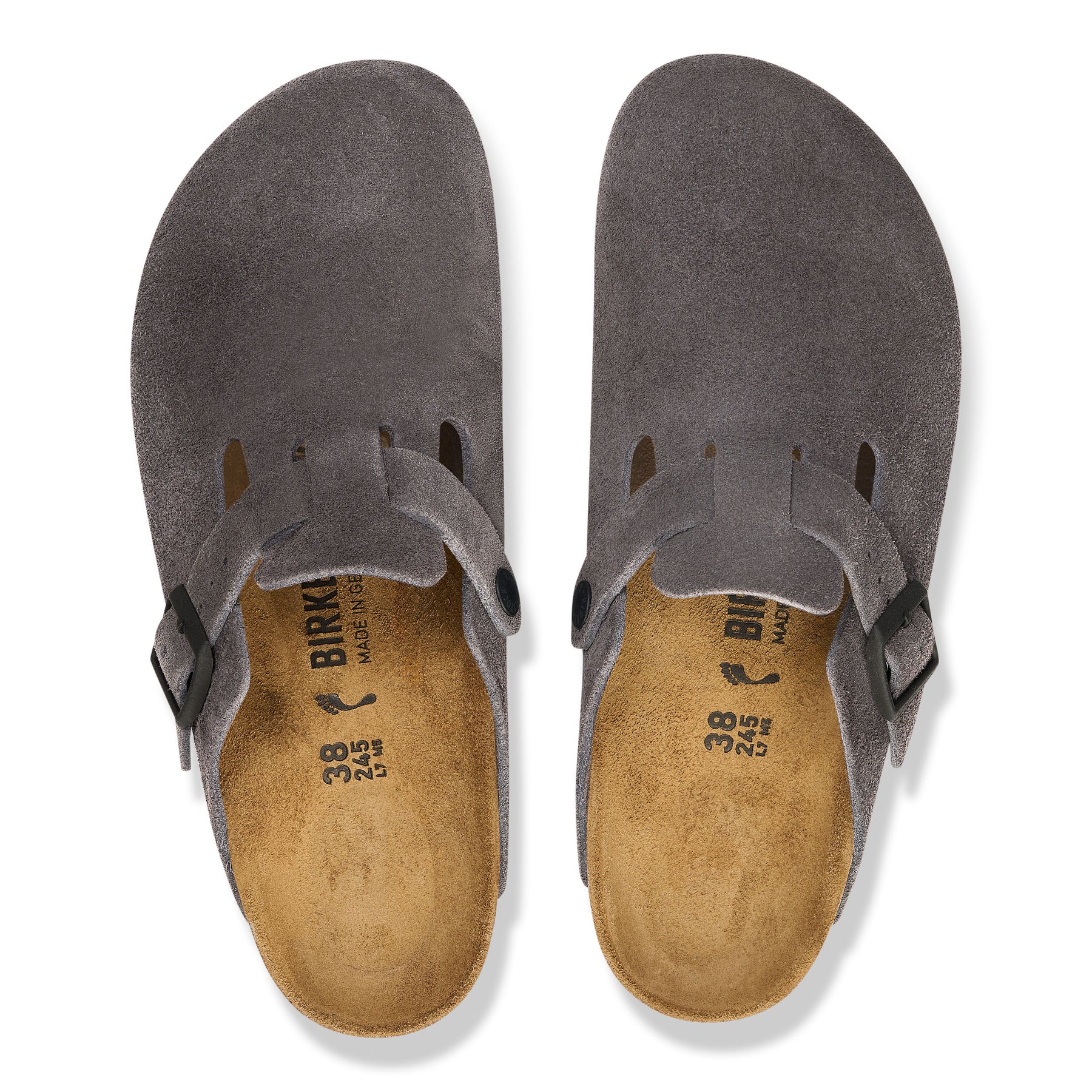 Boston Suede Leather Narrow - Velvet Grey