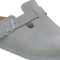 Birkenstock Boston Suede Leather Narrow - Pure Sage