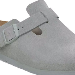 Boston Suede Leather Narrow - Pure Sage