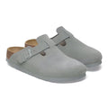 Birkenstock Boston Suede Leather Narrow - Pure Sage