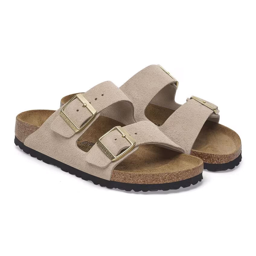Birkenstock Arizona Suede Leather Narrow - Sandcastle