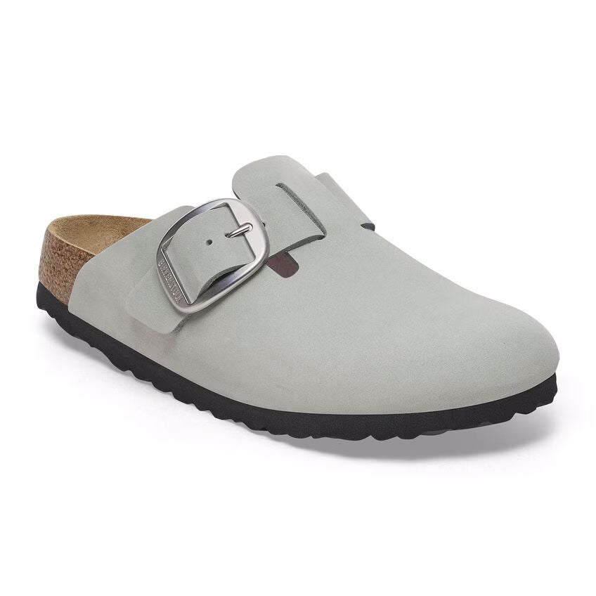 Birkenstock Boston Big Buckle Nubuk Narrow - Pure Sage