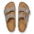 Arizona Rivet Suede Leather Narrow - Taupe