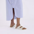 Arizona Nubuck Leather Narrow - Antique White