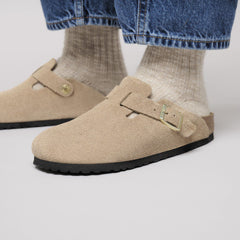 Boston Suede Leather Narrow - Sandcastle