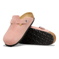 Boston Suede Leather Narrow - Pink Clay