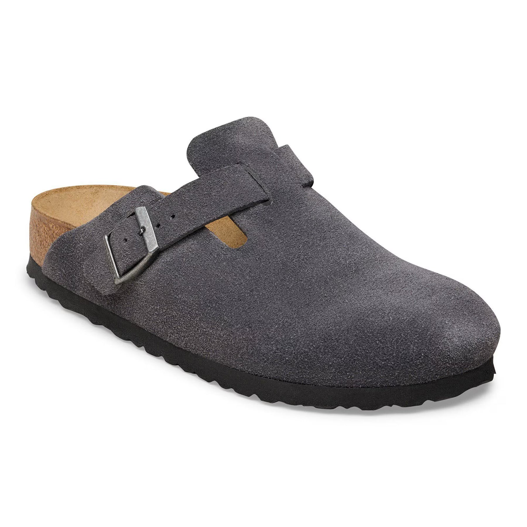 Boston Suede Leather Narrow - Charcoal