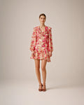 Dotted Georgette Smocking Dress - Brushed Blossom