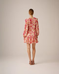 Dotted Georgette Smocking Dress - Brushed Blossom