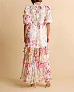Chiffon Tieback Gown - Wildflowers