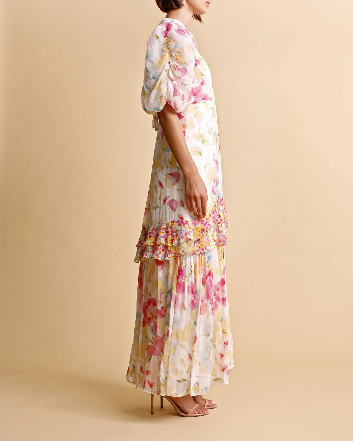Chiffon Tieback Gown - Wildflowers