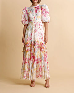 Chiffon Tieback Gown - Wildflowers