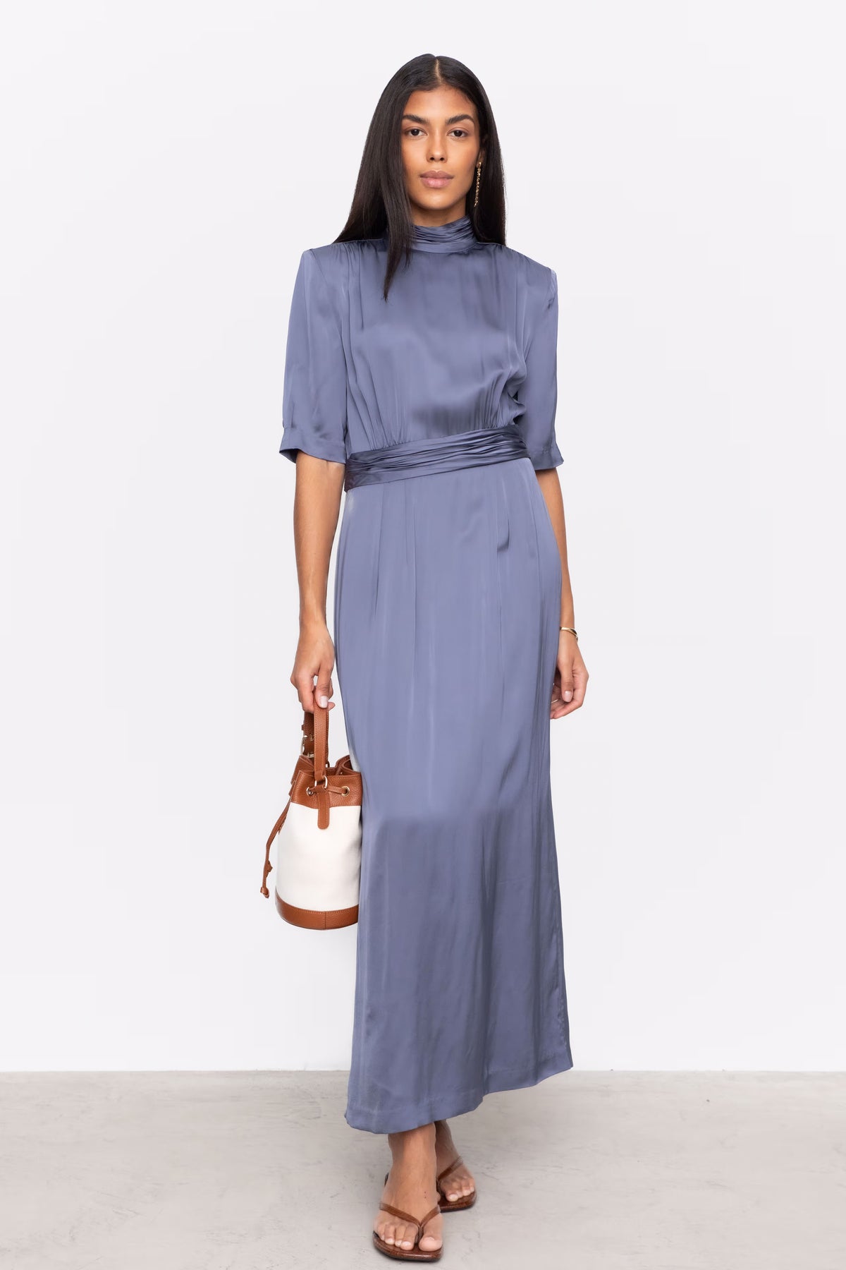 Beronia Dress - Mid Blue