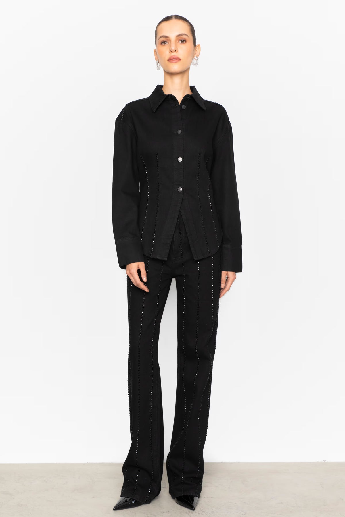 Eloise Embellished Skjorta - Svart