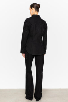 Eloise Embellished Shirt - Black