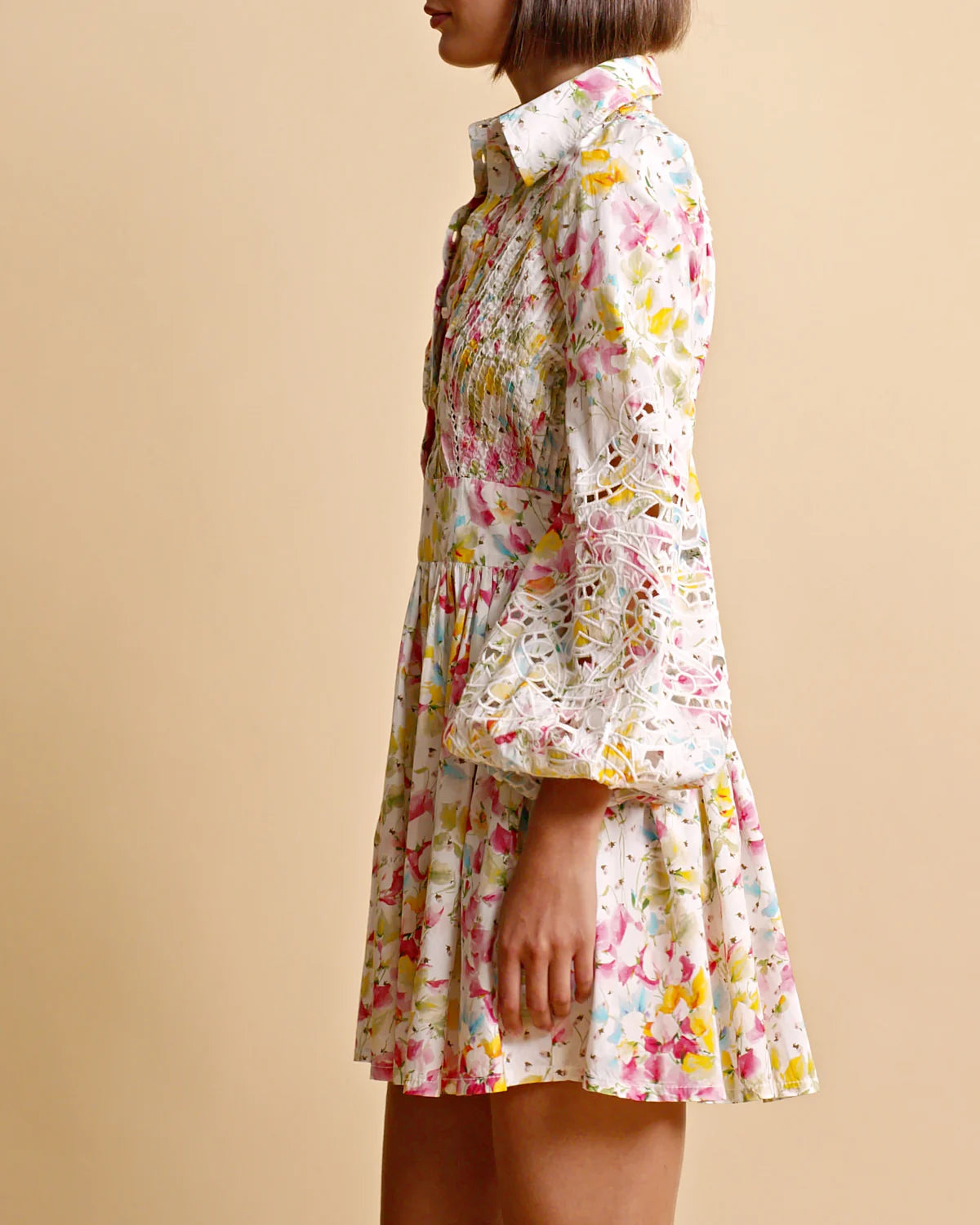 Poplin Mini Dress - Flora