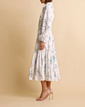 Poplin Midi Dress - Blue Field