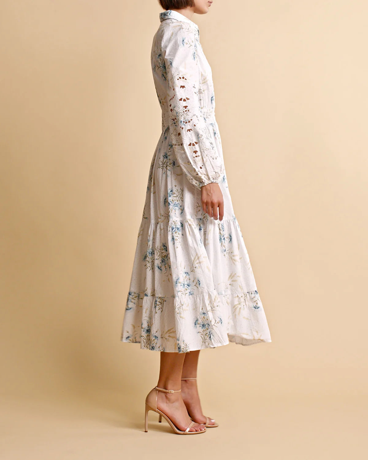 Poplin Midi Dress - Blue Field