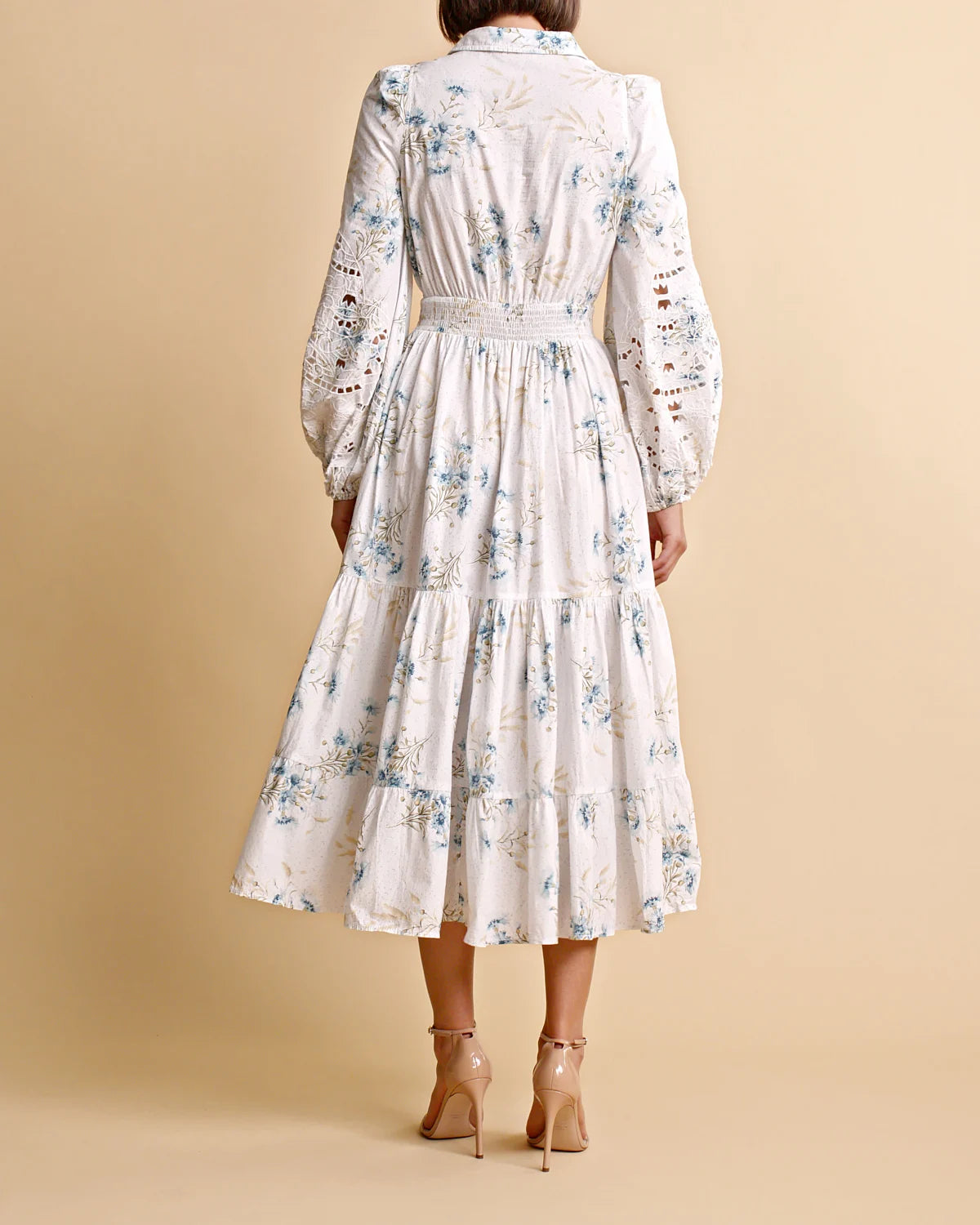 Poplin Midi Dress - Blue Field