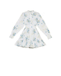 Poplin Button Down Mini Dress - Blue Field