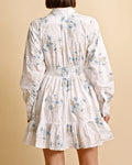 Poplin Button Down Mini Dress - Blue Field
