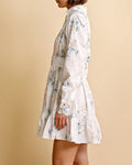 Poplin Button Down Mini Dress - Blue Field