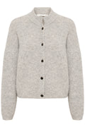 AlphaGZ Short Cardigan - Ljusgrå melerad