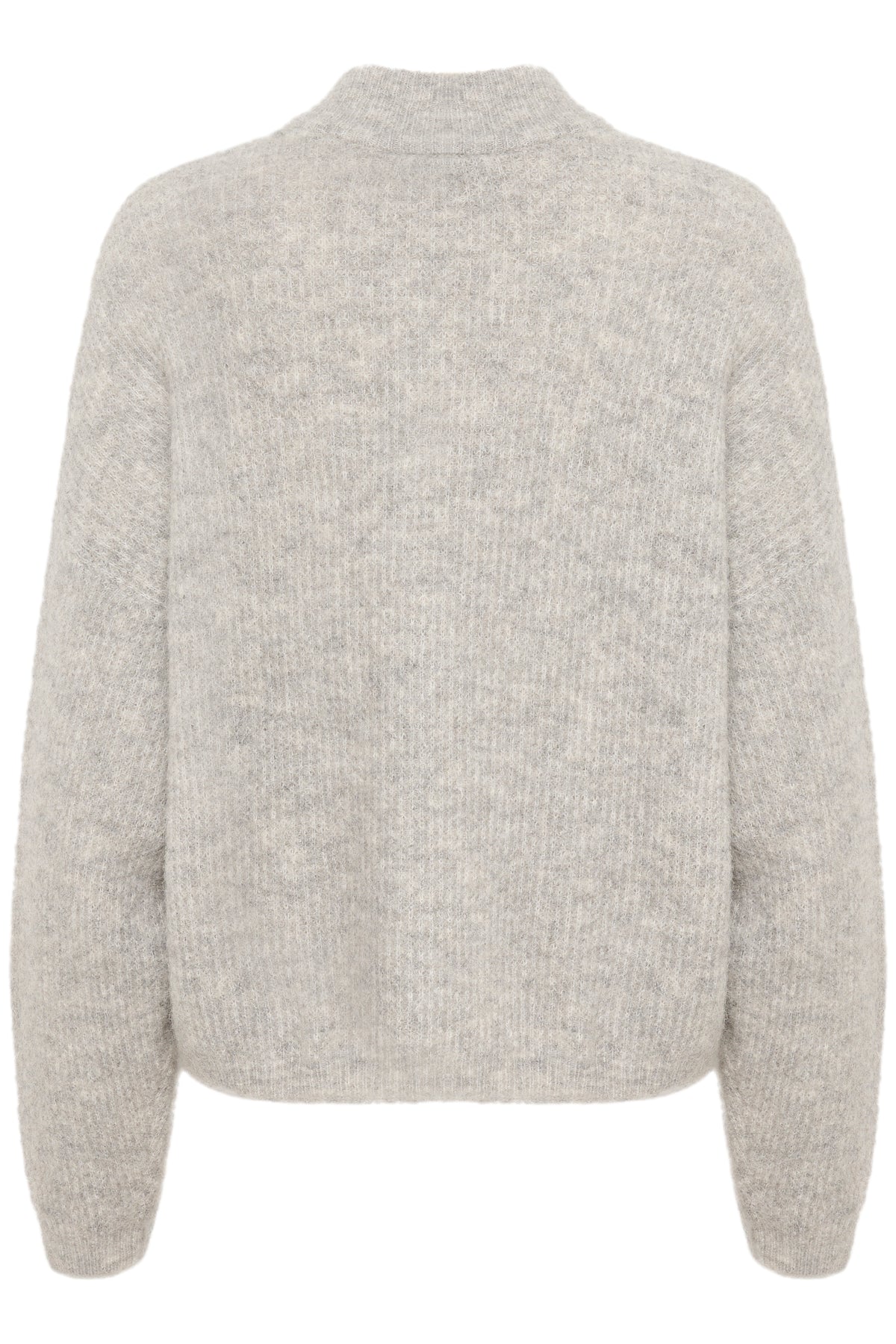 AlphaGZ Short Cardigan - Ljusgrå melerad