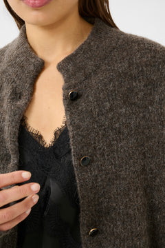 AlphaGZ Short Cardigan - Chestnut Melange