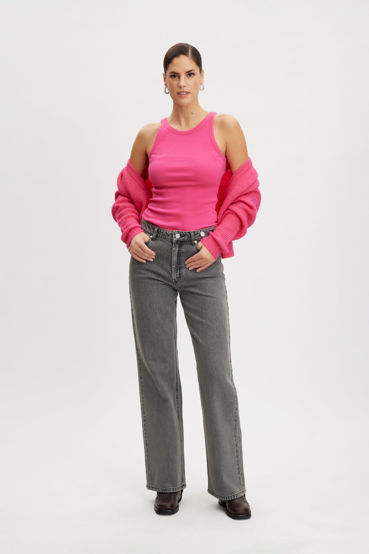 DrewGZ SL Top - Pink Peacock