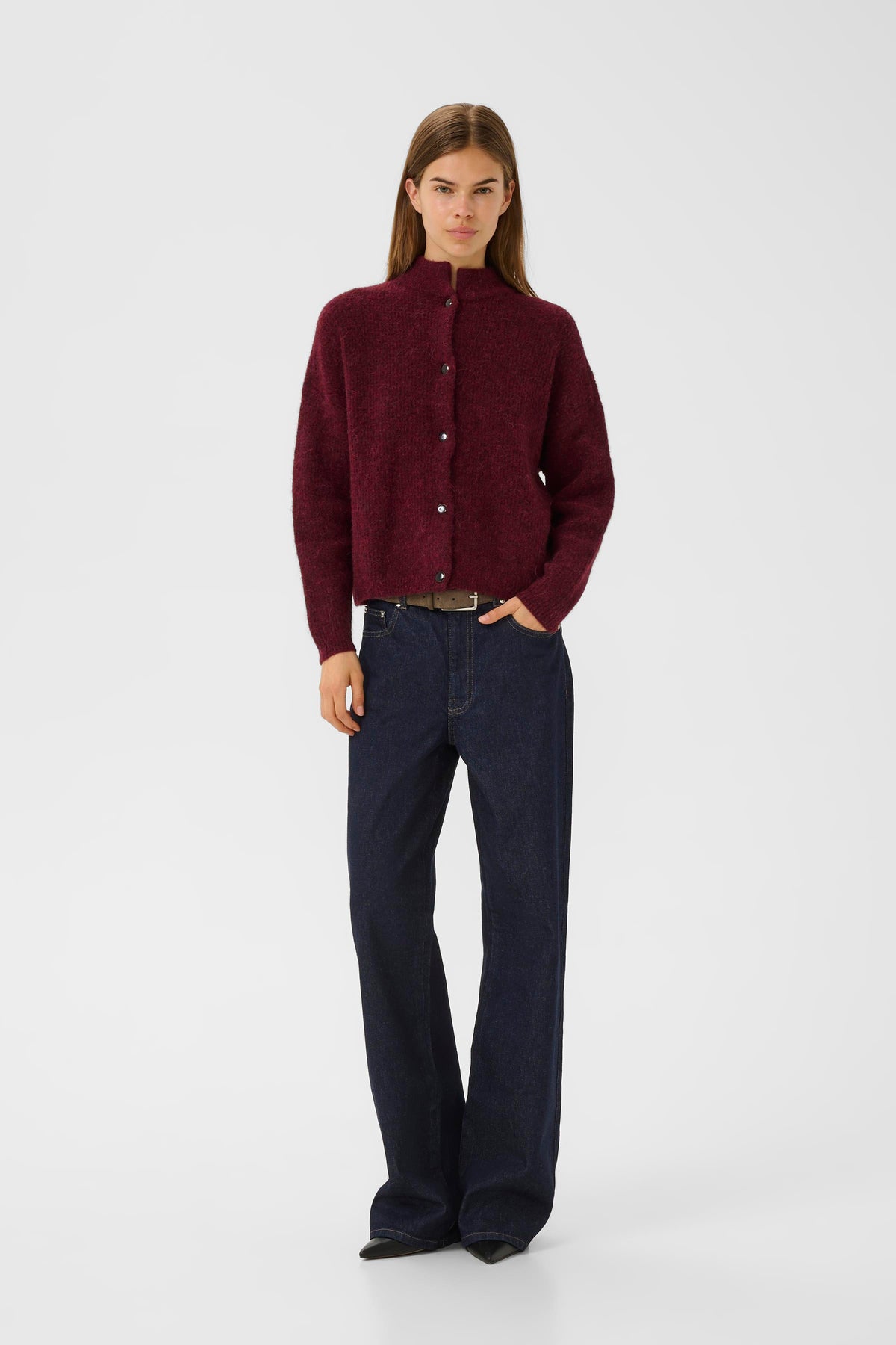 AlphaGZ Short Cardigan - Blood Red Mélange