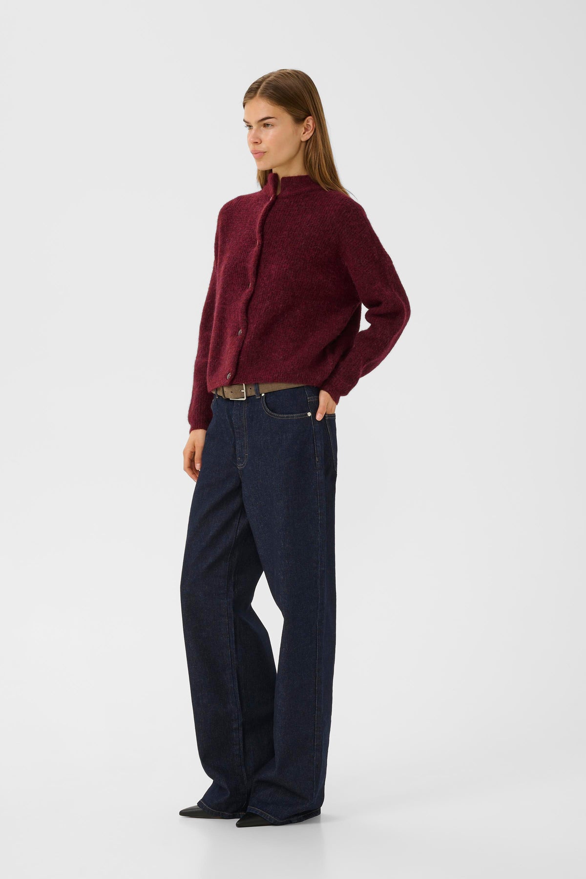 AlphaGZ Short Cardigan - Blood Red Mélange